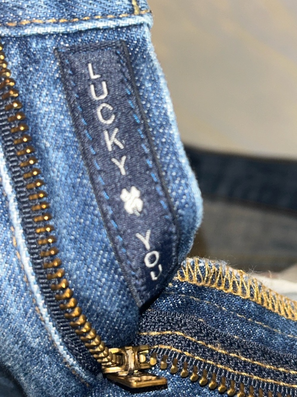 Lucky Brand Women's Boyfriend Jeans - Distressed Dark Blue Denim - Picture 3 of 10